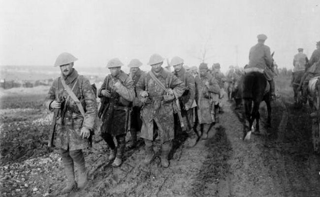 Returning from the Trenches at the Battle of Somme